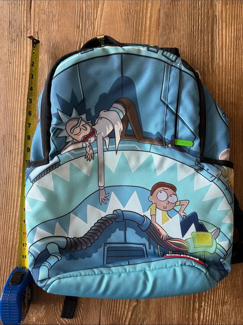 Sprayground Blue Rick and Morty Graphic Backpack